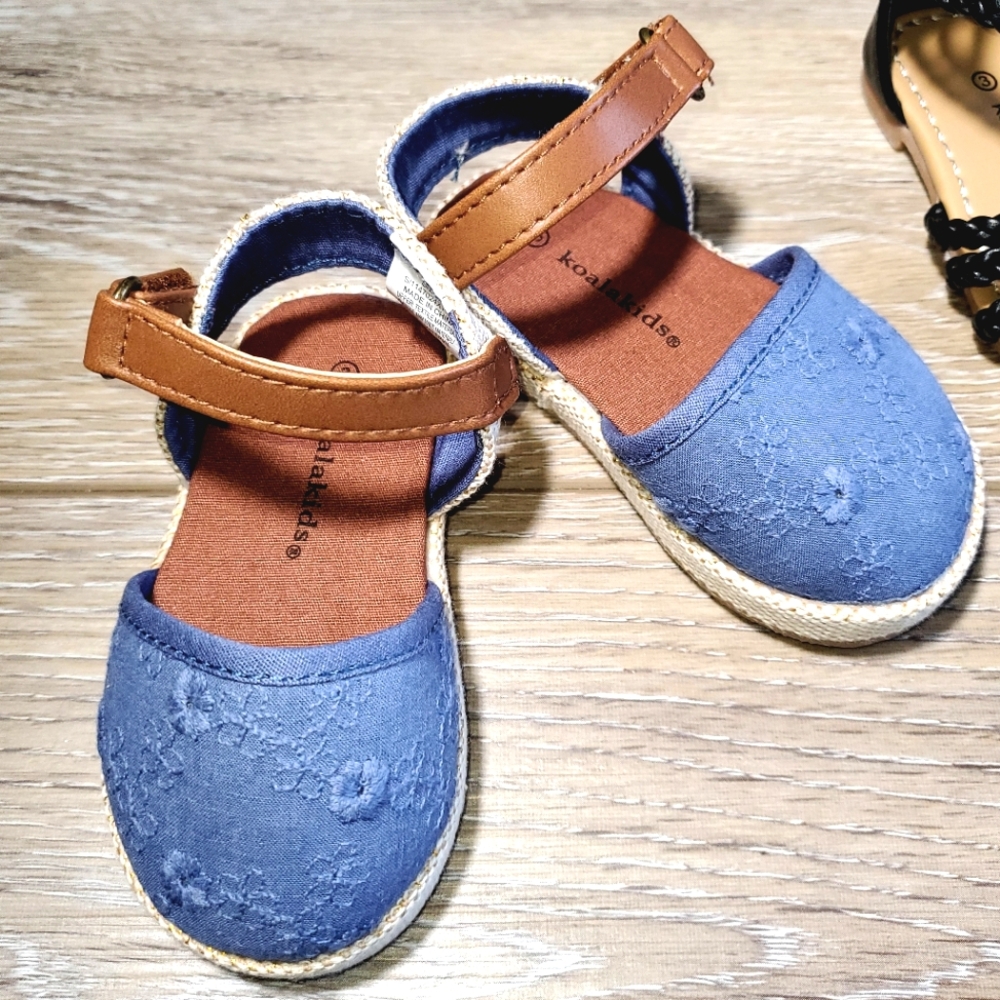 Koala Kids Navy, Brown, Tan Baby's Espadrilles Casual Shoe Size 3